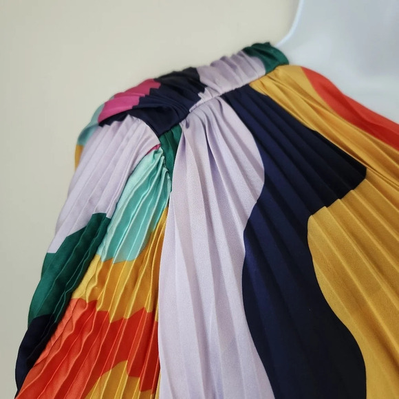 NWOT Hutch | Kai Swing Accordion Pleated One Shoulder Mini Dress - Size S - Picture 5 of 11